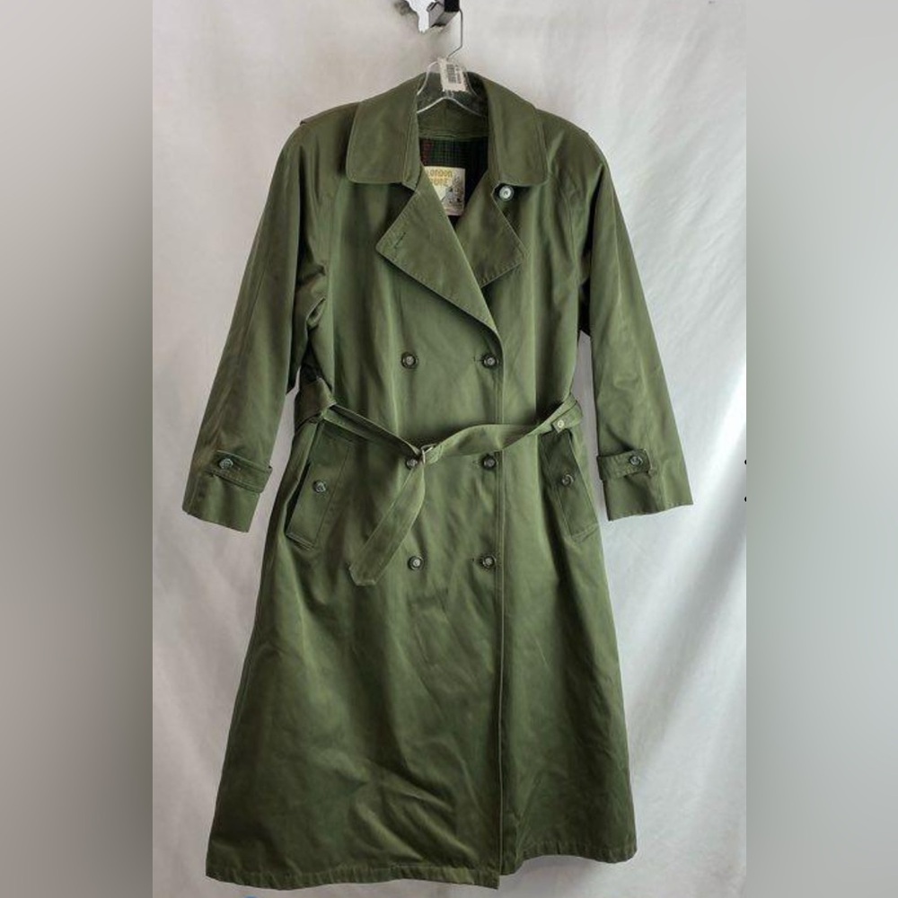 Vintage London Fog double breasted trench Coat with zip in liner, size 8